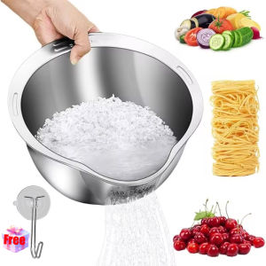 Công suất cao Máy vo gạo Lọc bát cơm thép không gỉ bát cơm giặt rây trái cây và rau Lọc dụng cụ nhà bếp
