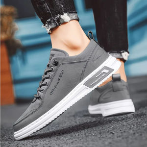 Mens Summer Breathable Thin Anti-Odor Casual Canvas Shoes Easy Wear Low Cut Durable Rubber Sole Flat Heel Fashionable Trendy