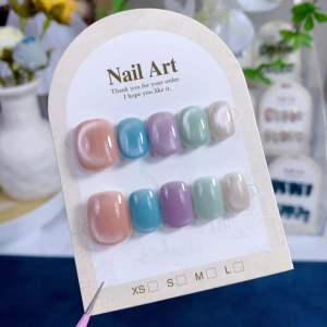 Handmade Cat Eye Nail Stickers White Enhancing False Nails Wearable Nail Art Candy Design Beauty Tools from Mainland China