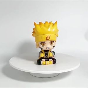 Bandai | Hot 2026Q Version Naruto Chibi Sitting Figures Anime Mini Figurines Sasuke Kakashi Gaara Hinata Desk Ornament ﻿Collection Toy