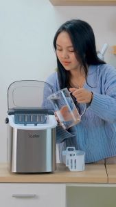 Mesin Es Stainless Ice Maker Iceler 12KG per 24 Jam Dengan Handle