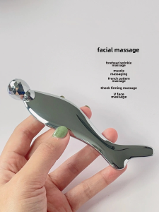 Zhang Li Qi Mermaid Head Eye Cream Massager Roller Ball Lifting Facial Scrub Board Chinese Brand Beauty Tool Makeup Instrument