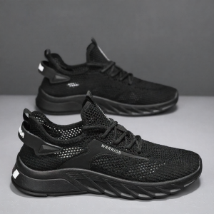 Warrior | New Breathable Mens Sports Shoes Soft Sole Black