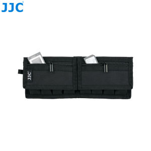 JJC Battery Pouch Case for 18650 20700 or 21700 Battery Belt Holster for 18650 Battery with Carabiner Memory Card Storage