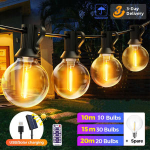 G40 Light Bulbs E12 5V 110V 220V 1W Plastic Globe Bulbs String Light Indoor Outdoor Patio Home Garden Decor Warm White