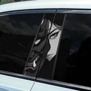 Waterproof Prajna Car Sticker - JDM Style B-Pillar and Middle Pillar Scratch Resistant Sticker Easy Sticker Vinyl