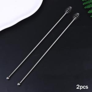 ⚑1/2Pcs 24CM Coffee Stirrers Reusable Bar Stainless Steel Stirrer Multi-Function Decorative Stir Sticks For Drinks Mixing Bar