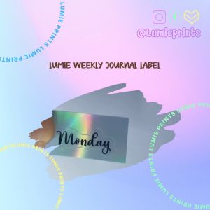 Lumie Weekly Journal Label Sticker Monday to Sunday