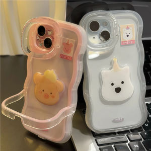 Cute Pink Pig West Highland Phone Case Protective Cover for iPhone 16/15/14/13 Promax Xiaomi 15/14 Huawei Pura70/60 OPPO RENO14/13