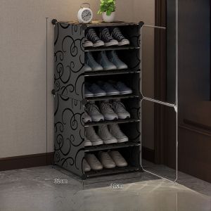 Modern Minimalist Entrance Shoe Rack Multi-Layer Plastic Storage Organizer Indoor Attractive Easy-To-Assemble Home Shoe Cabinet