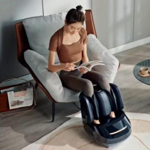 Jinkairui 2 in 1 Foot & Calf Massager Air Bags Shiatsu Foot and Calf Massager with Heat Kneading Vibration Compression Massagers for Feet Ankle Calf Leg Tired Muscles & Plantar Fasciitis