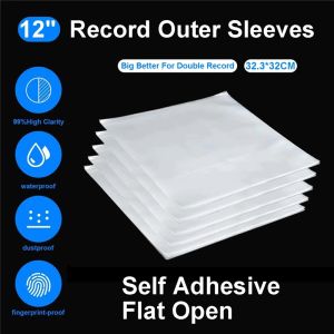 50PCS OPP Gel Recording Protective Sleeve for Turntable Player LP Vinyl Record Self Adhesive Records Bag 12" 32.3cm*32cm