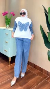 SETELAN CELANA JEANS CARGO MIX COMBED / SISKA SET/ ZADA SET