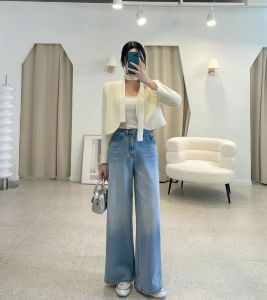 LOOSE JEANS HIGWAIST KULOT WANITA - CELANA KOREAN BAGGY STRAIGHT HIGH WAIS BLACK RETRO