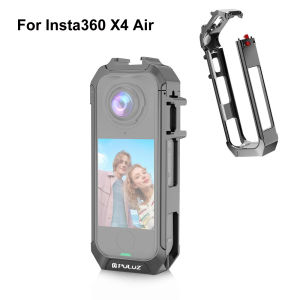 PULUZ | PULUZ Aluminum Alloy Frame for Insta360 X4 Air Metal Protective Cage Rig Housing Frame with Expand Cold Shoe Base Accessories