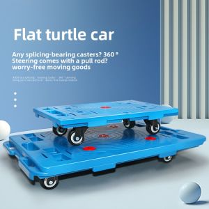Customizable Home Furniture Turtle Car Hand-Pulled Cargo Flatbed Movers Cart Adjustable Plank Transport Vehicle for Adults