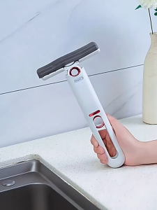 ไม้ถูพื้นฟองน้ำขนาดเล็ก พกพาง่าย ดูดซับน้ําได้ดี สําหรับทําความสะอาดกระจก หน้าต่าง โต๊ะ ห้องครัว ห้องน้ําไม้ถูพื้นขนาดเล็ก Mini Mop ฟองน้ํา แบบบีบ ไม่ต้องบีบด้วยมือ ขนาดเล็ก พกพาง่าย สําหรับทําความสะอาดกระจก