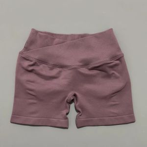 Vision Shorts 4.5" Gym Clothes Women Seamless Leggings Waist Cross Fitness Scrunch Booty Tights Workout Running Cycling Shorts