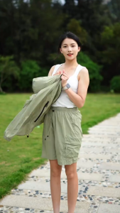 Jaket pelindung matahari musim panas dengan Topi Fashion Jackets UPF50+