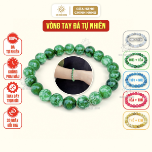 Vòng tay đá tự nhiên cao cấp phong thủy mệnh kim mộc thủy hỏa thổ Sơn Mộc Hương đeo tay nam nữ