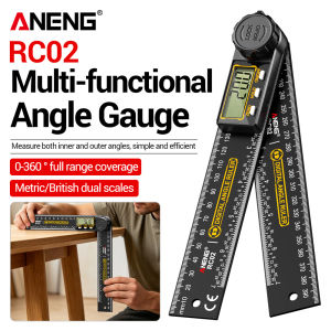 ANENG | ANENG RC02 Digital Gauge Angle Goniometer Electronic Protractor Smart Inclinometer Angle Woodworking Tool Angle Finde 360°