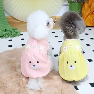 váy đầm baby doll gấu tai hoa dành cho chó mèo - T3 PETS SHOP