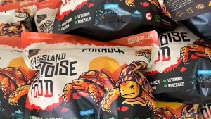 แพ็คเกจใหม่ !! Mr.Uncle บรรจุ 1 กิโลกรัม อาหารเต่าบกระดับพรีเมี่ยม เต่าเด็ก 410 กรัม