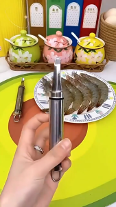 Stainless Steel Shrimp Deveiner Tool Shrimp Cleaner Knife Prawn Shell Peeler Longan Nuclear Remover