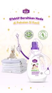 Sleek Baby Laundry Detergent - Sabun Cuci Pakaian Anak & Bayi | Tanpa Sls Tidak Merusak Pakaian