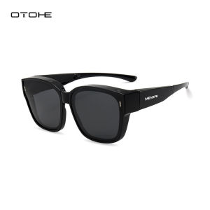 OTOHE แว่นตากันแดดแว่นสายตาสั้นพับเก็บได้แว่นกันแดด TAC โพลาไรซ์พับเก็บได้สวมทับแว่นตาชายหญิง UV400สวมทับแว่นตากันฮู้ดกล้องแว่นตากันแดดสำหรับท่องเที่ยวกลางแจ้งขับรถ
