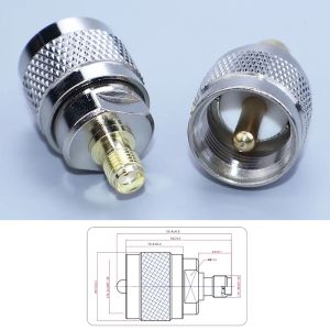 YanXi SMA Nữ Jack Sang UHF PL259 Nam SO239 RF Bộ Chuyển Đổi Đồng Trục Kết Nối Đồng Thau Thẳng Cho Thiết Bị Không Dây