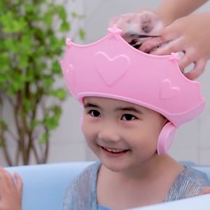 Baby Shower Cap Adjustable Kids Waterproof Shampoo Hat Adjustable Ear Protection Safe Kids Wash Hair Shield Hats