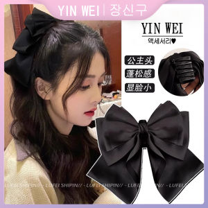 YIN WEI Big bow grab clip female low ponytail hair clip shark clip headband hair clip