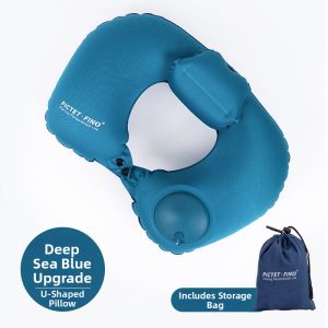 Portable Inflatable U-Shaped Pillow Travel Neckrest Aircraft Neck Pillow Travel Essential Summer Camping Gear Bag And Go