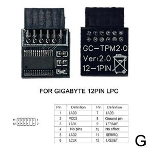 Newest TPM 2.0 Encryption Security Module Remote Card Supports Version 2.0 12/14Pin Support Multi-brand CPU Accessories