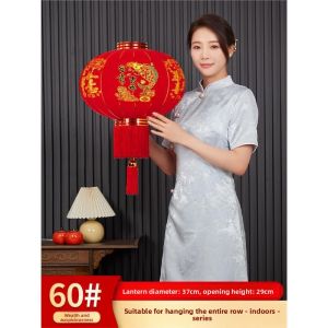 MONLEYTA | New 2025 Red Lanterns Pair Outdoor Chinese Style New Year Hanging Decorations Entrance Porch Balcony Lanterns Festive Atmosphere