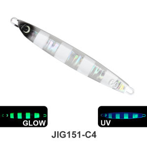 TEASER J151 60g 80g 100g 120g 160g 200g Saltwater Fishing Metal Jigging Bait Glow UV Sinking Artificial Hard Fishing Jig Lures