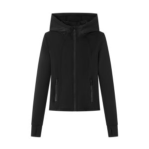 JOLLY BEAN | Hooded Slim Fit Black Girls Jacket