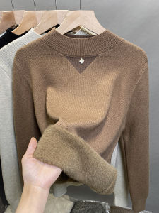 JIANDIYA | Thick Warm Half-High Neck Sweater Fleece Blouse