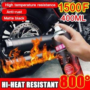 800°C high temperature spray paint Automobile Motorcycle Parts  Paint Engine exhaust pipe temperature resistance Corrosion resistance Anti fouling and rust prevention Hightemp high temp Spray Paint paints primers spray paint for motorcycle 400ML