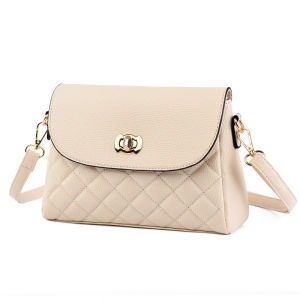 กระเป๋าสี่เหลี่ยมเล็กทันสมัยพร้อมตัวล็อคและช่องซิป#FFOOOO กระเป๋าสะพายคุณภาพหนังแท้สําหรับเยาวชน