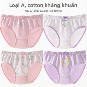 Hello Kitty | Quần Lót Cho Bé Gái Chống Khuẩn Thoáng Khí 4 Cái