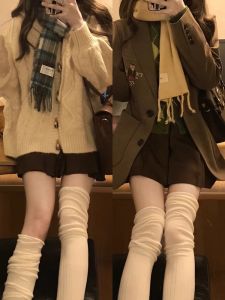 Tất Dài qua Đầu Gối Bằng Cotton Nguyên Chất Cho Nữ Mùa Xuân Hè Tất Cao Đến Đầu Gối Đi Giày Bốt Tất Dài Bằng Cotton Thường Ngày