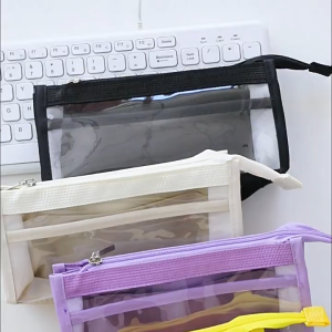 Kotak Tempat Pensil Transparan Aesthetic Pencil Case Kapasitas Besar DCA2323