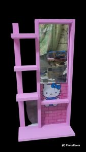 rak dinding kosmetik tiang 1 jumbo motif hello Kitty