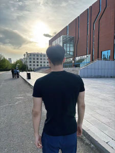 ZHUOCAN | Black Sleeve-tightening Slim Fit Muscle Short Sleeve T-Shirt