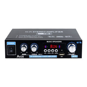 [Vktech] Bluetooth-Compatible with Remote Control HiFi Stereo Power Amplifier Home Power Amplifier HiFi Digital Stereo Sound Amplifier for Home Theater Speaker