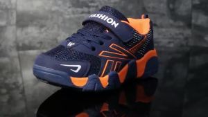 NBGAGA | Giày Thể Thao Trẻ Em Nhẹ Thoáng Khí Chất Liệu Lưới Dành Cho Bé Trai Thời Trang Chống Trơn Trượt Thích Hợp Chạy Bộ Chơi Bóng Rổ Đi Học.