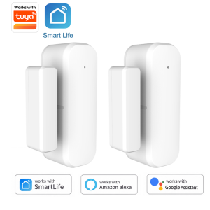 Tuya Wi-Fi Smart Door And Window Sensor with Magnetic Switch Alexa & Google Home Compatible Home Automation Security