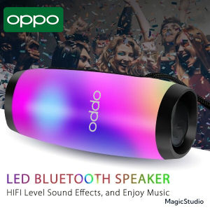 ♥Giới Hạn Miễn phí vận chuyển♥Oppo Loa bluetooth không dây Loa Di Động Bluetooth Cột Mạnh Mẽ Cao Boombox Ngoài Trời loa bass Hifi Radio FM hỗ trợ thẻ TF Với đèn LED
